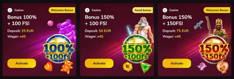 Maxispin bonuses